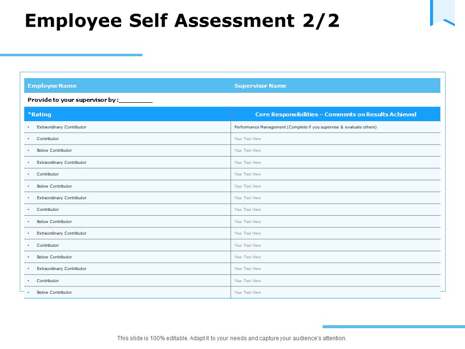 Approaches Talent Management Workplace Employee Self Assessment Rating Slides PDF