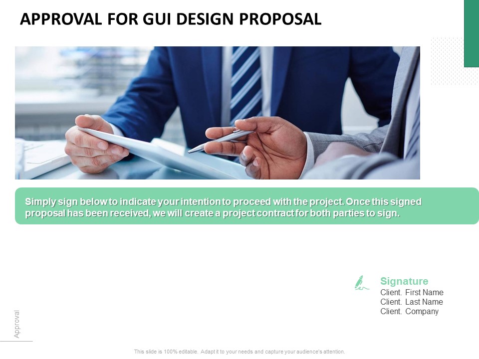 Approval For GUI Design Proposal Ppt PowerPoint Presentation Professional Templates PDF