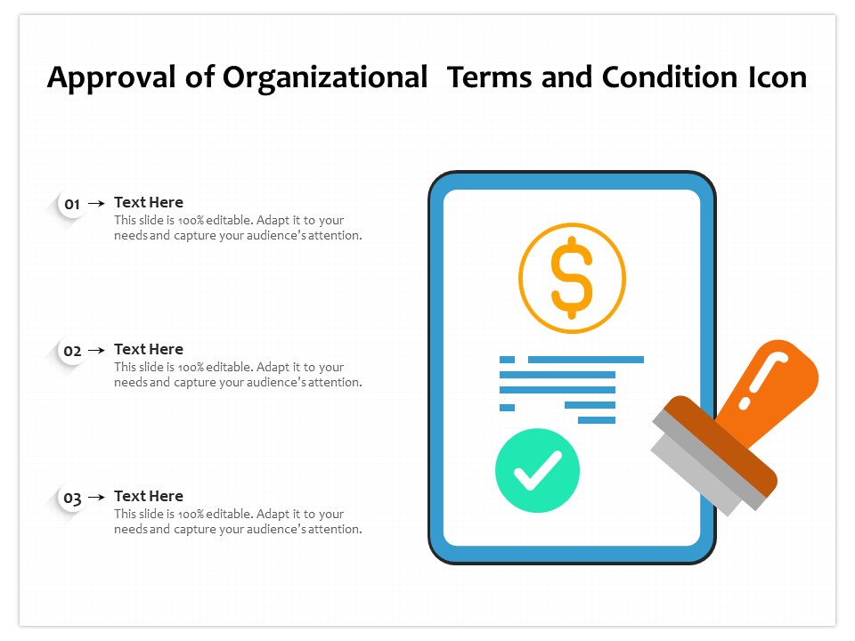 Approval Of Organizational Terms And Condition Icon Ppt PowerPoint Presentation Layouts Slide Download PDF