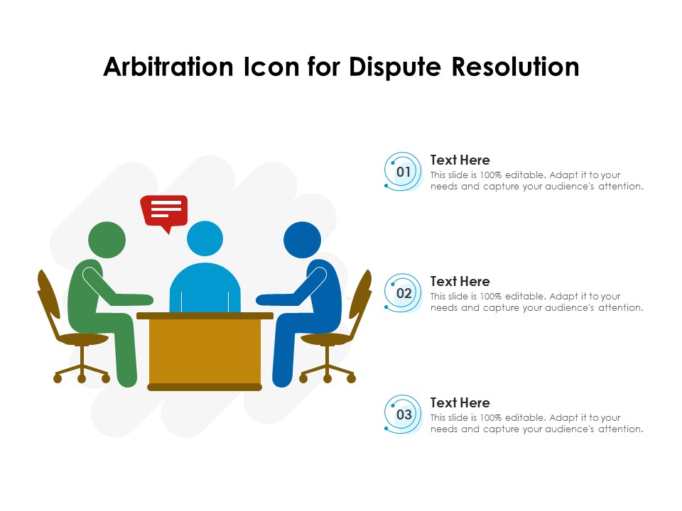 Arbitration Icon For Dispute Resolution Ppt PowerPoint Presentation Icon Files PDF