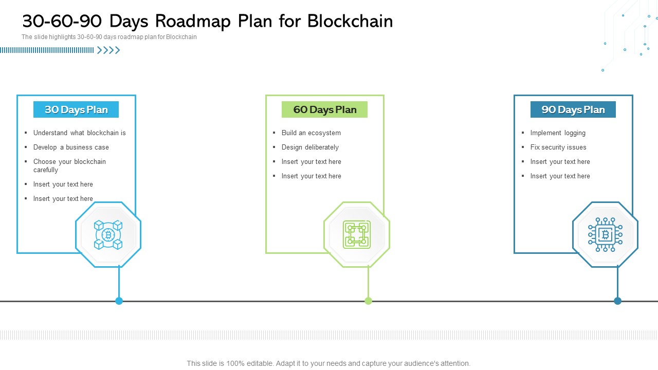 Architecture Blockchain System 30 60 90 Days Roadmap Plan For Blockchain Guidelines PDF