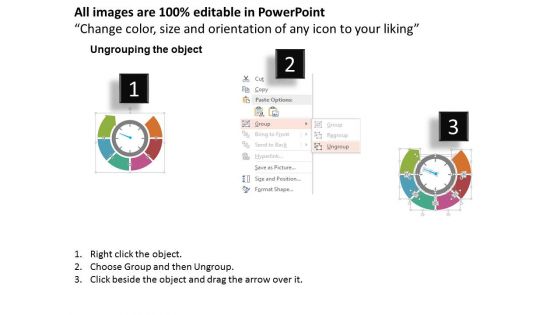 Arrow Clock Infographic For Time Management Powerpoint Template