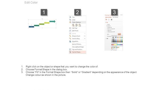 Arrow Stair Timeline With Years Powerpoint Slides