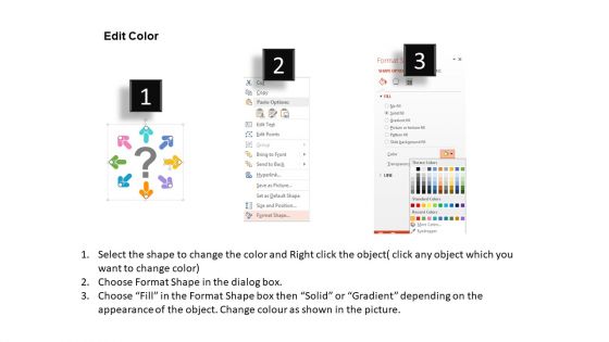 Arrows Around Question Mark Powerpoint Templates