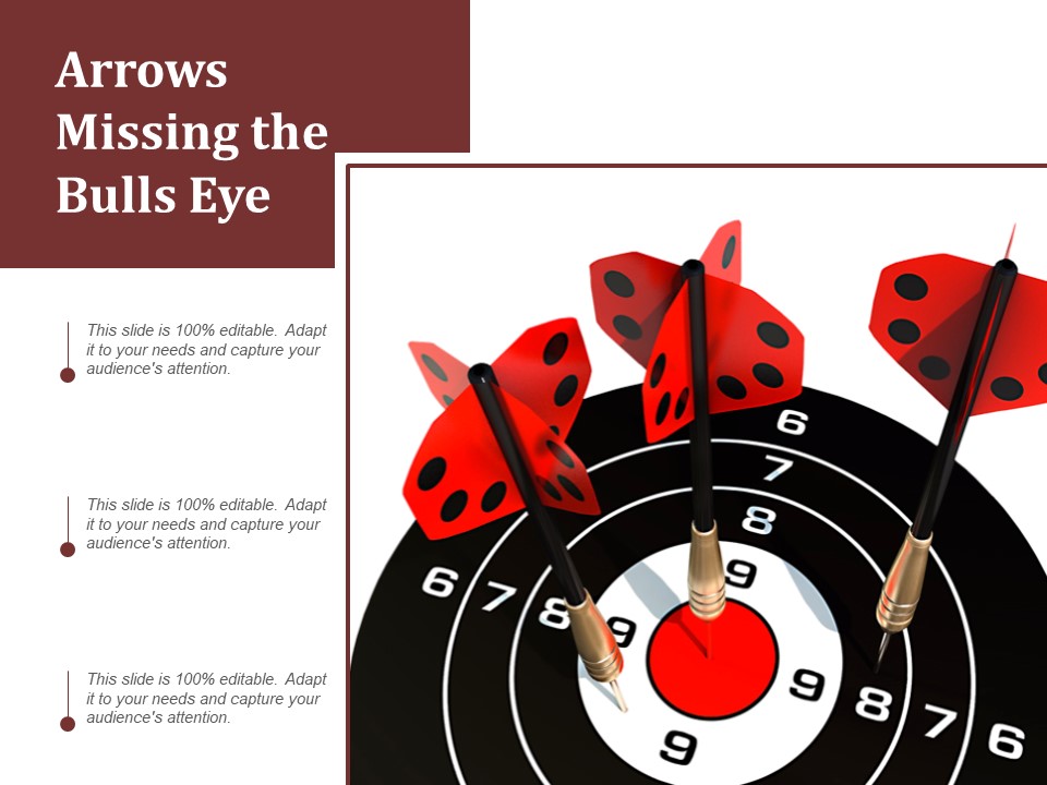 Arrows Missing The Bulls Eye Ppt Powerpoint Presentation Layouts Guidelines