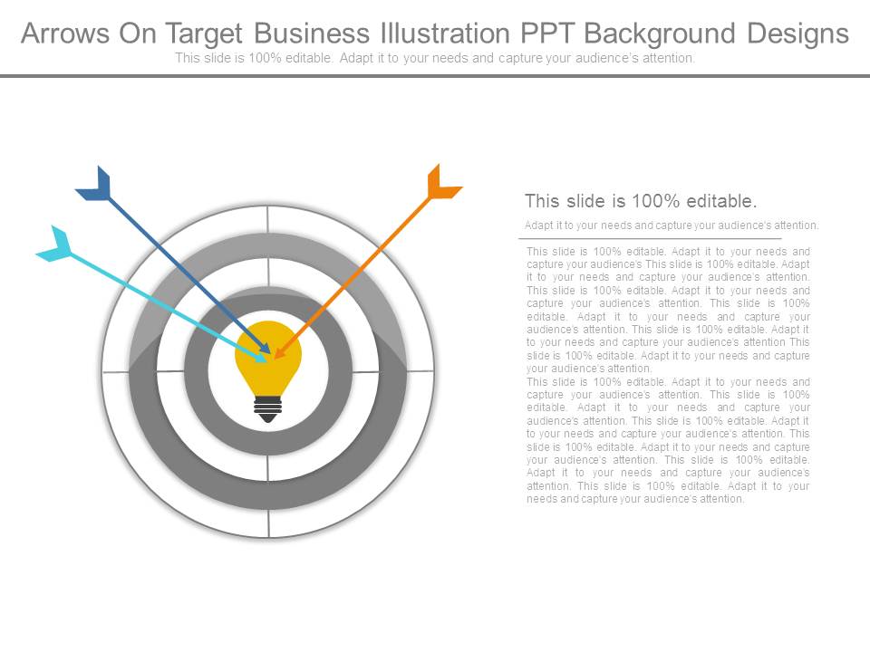Arrows On Target Business Illustration Ppt Background Designs