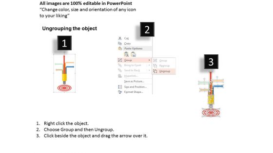 Arrows To Focus On Target Powerpoint Template