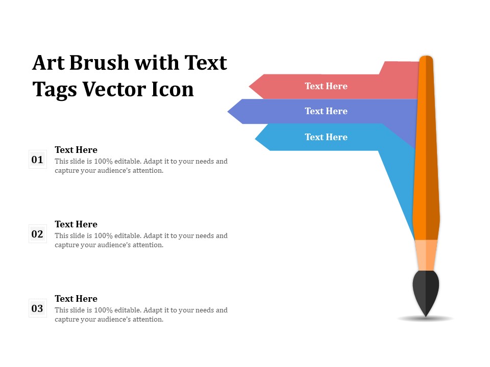 Art Brush With Text Tags Vector Icon Ppt PowerPoint Presentation Gallery Icons PDF