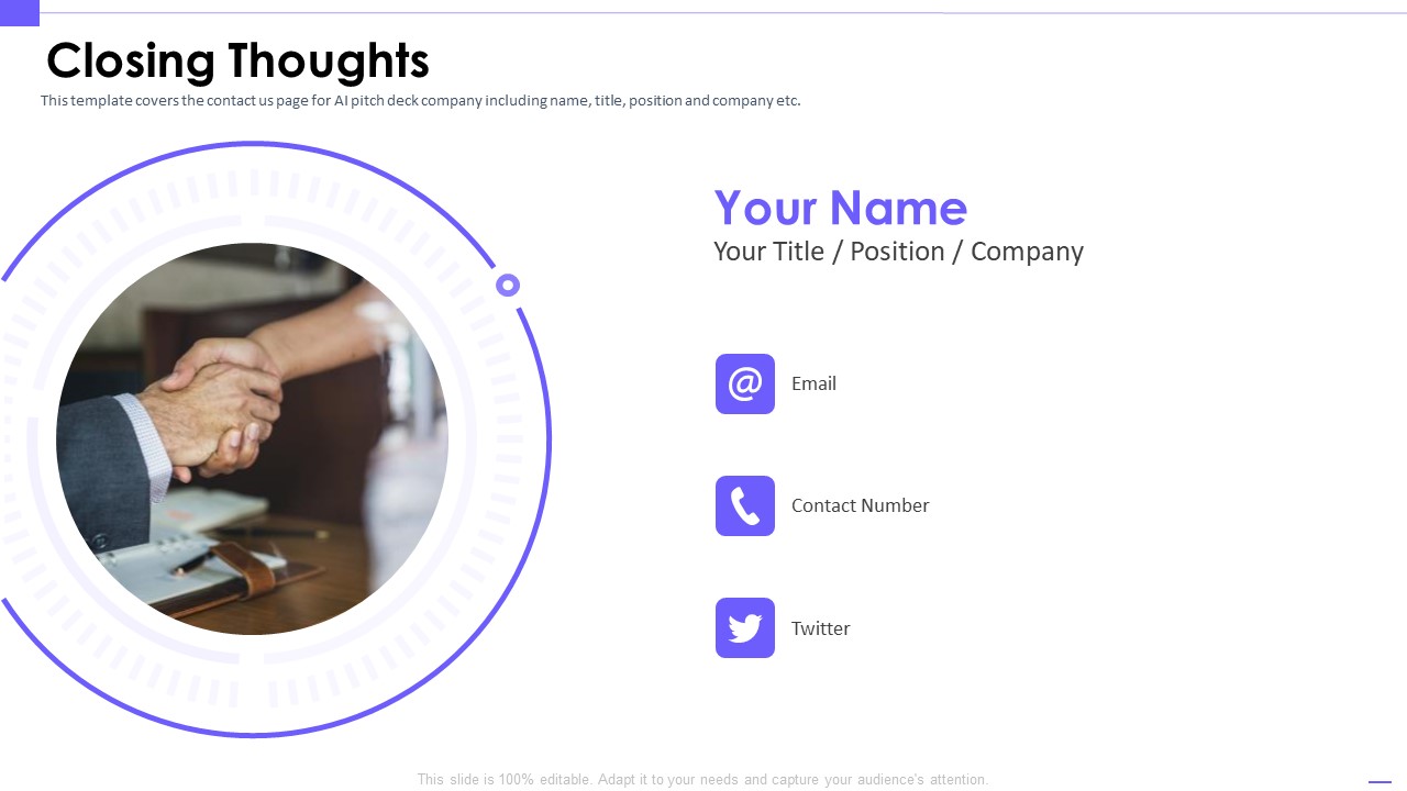 Artificial Intelligence Investor Closing Thoughts Icons PDF