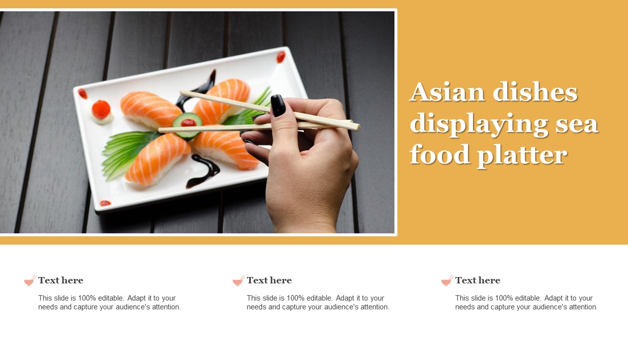 Asian Dishes Displaying Sea Food Platter Infographics PDF