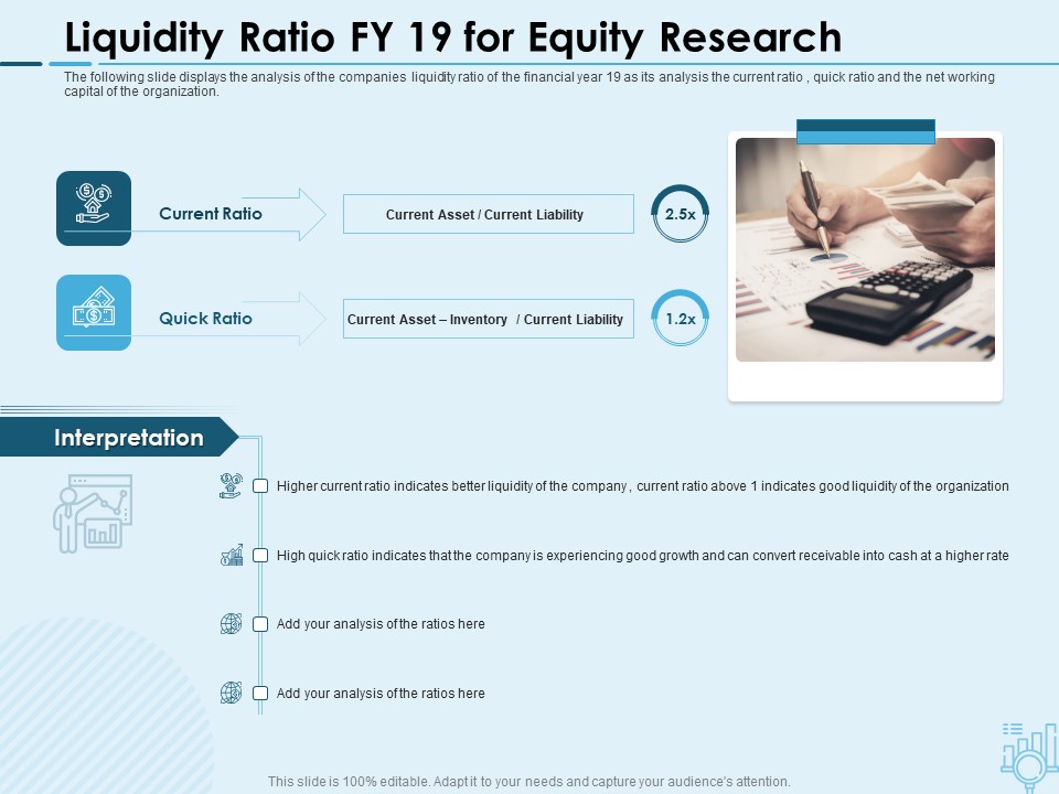 Assessing Stocks In Financial Market Liquidity Ratio FY 19 For Equity Research Ppt PowerPoint Presentation Infographics Background Images PDF