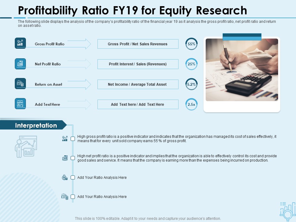 Assessing Stocks In Financial Market Profitability Ratio FY19 For Equity Research Ppt PowerPoint Presentation Background PDF