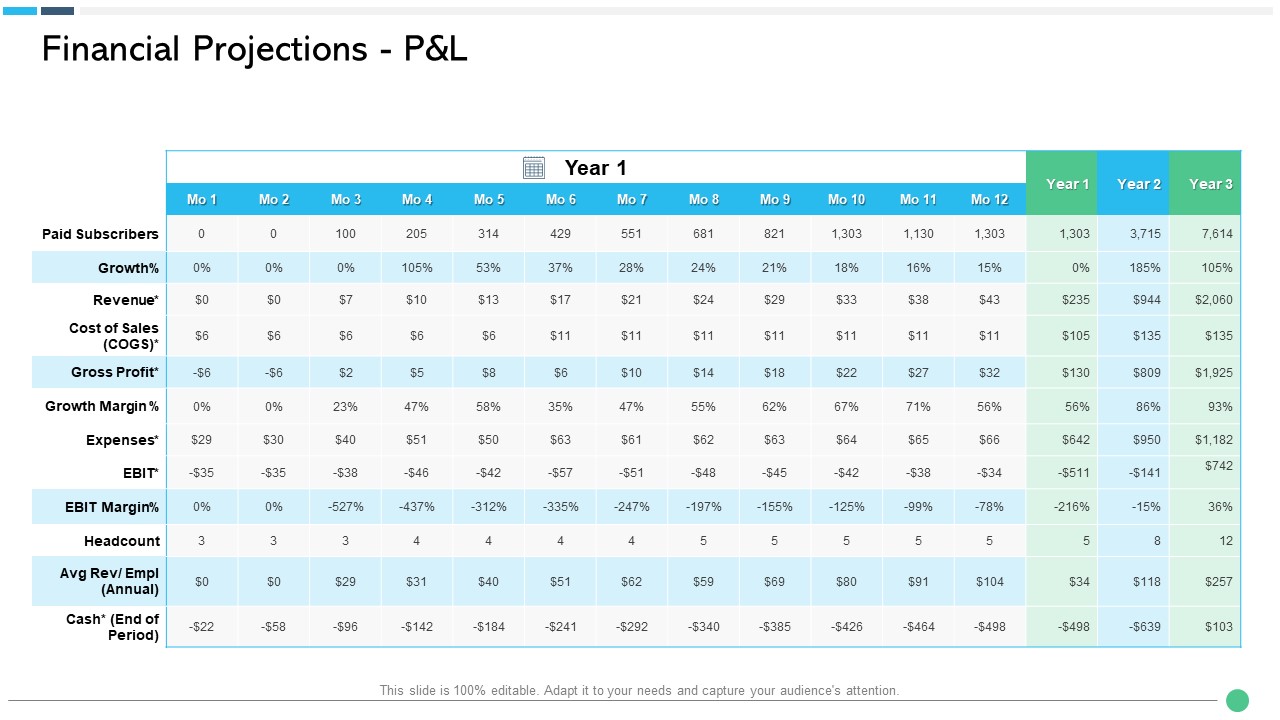 Assessing Synergies Financial Projections P And L Ppt PowerPoint Presentation Ideas Format Ideas PDF