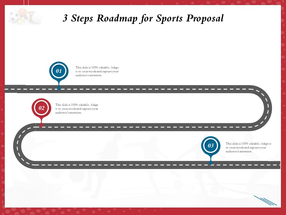 Athletics Sponsorship 3 Steps Roadmap For Sports Proposal Ppt PowerPoint Presentation Ideas Good PDF