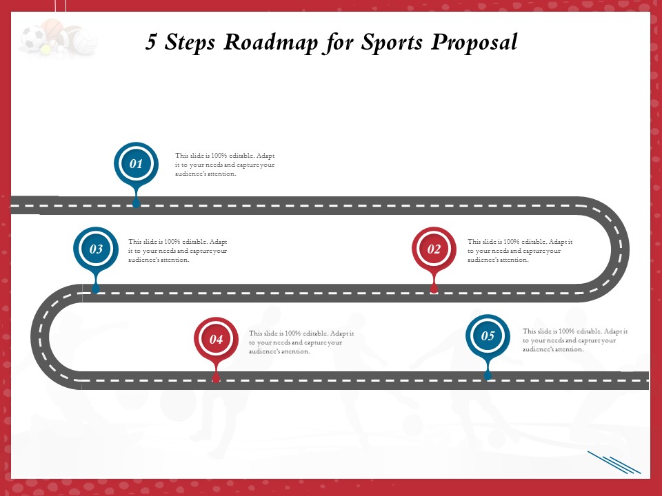 Athletics Sponsorship 5 Steps Roadmap For Sports Proposal Ppt PowerPoint Presentation Styles Influencers PDF