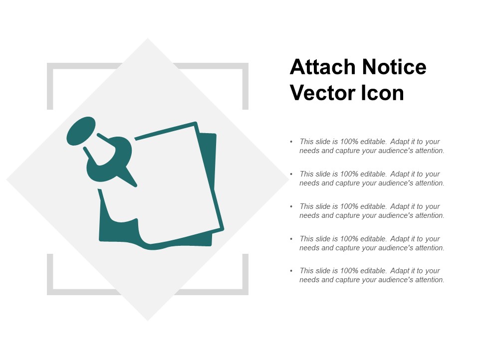 Attach Notice Vector Icon Ppt PowerPoint Presentation Ideas Graphics Download