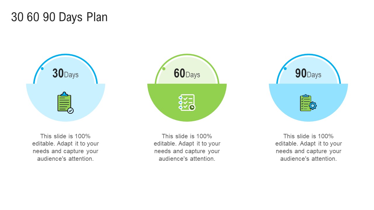 Automated Government Procedures 30 60 90 Days Plan Ppt Icon Templates PDF