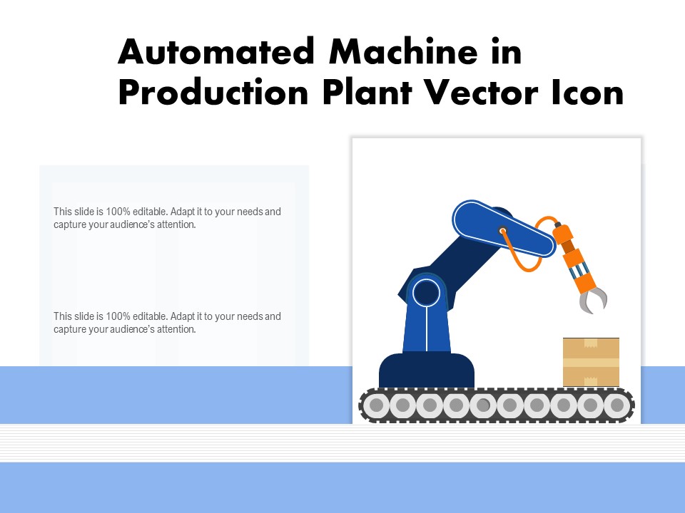 Automated Machine In Production Plant Vector Icon Ppt PowerPoint Presentation File Summary PDF