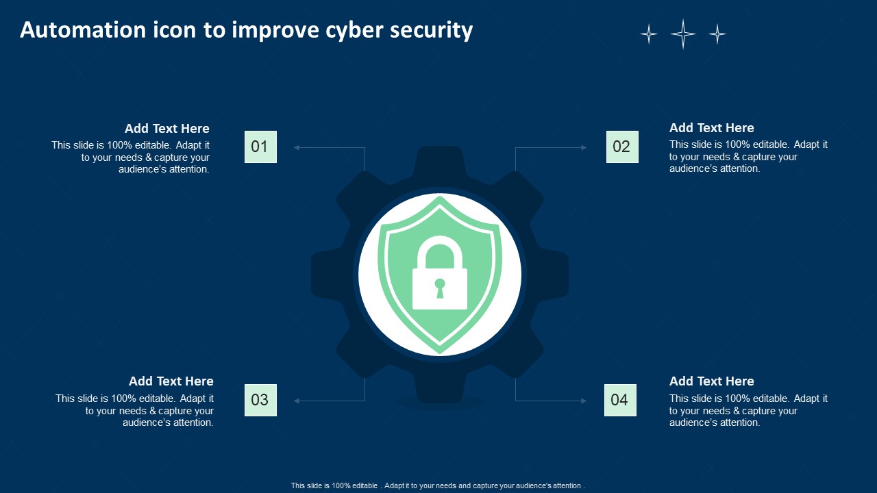 Automation Icon To Improve Cyber Security Ppt Layouts Format Ideas PDF