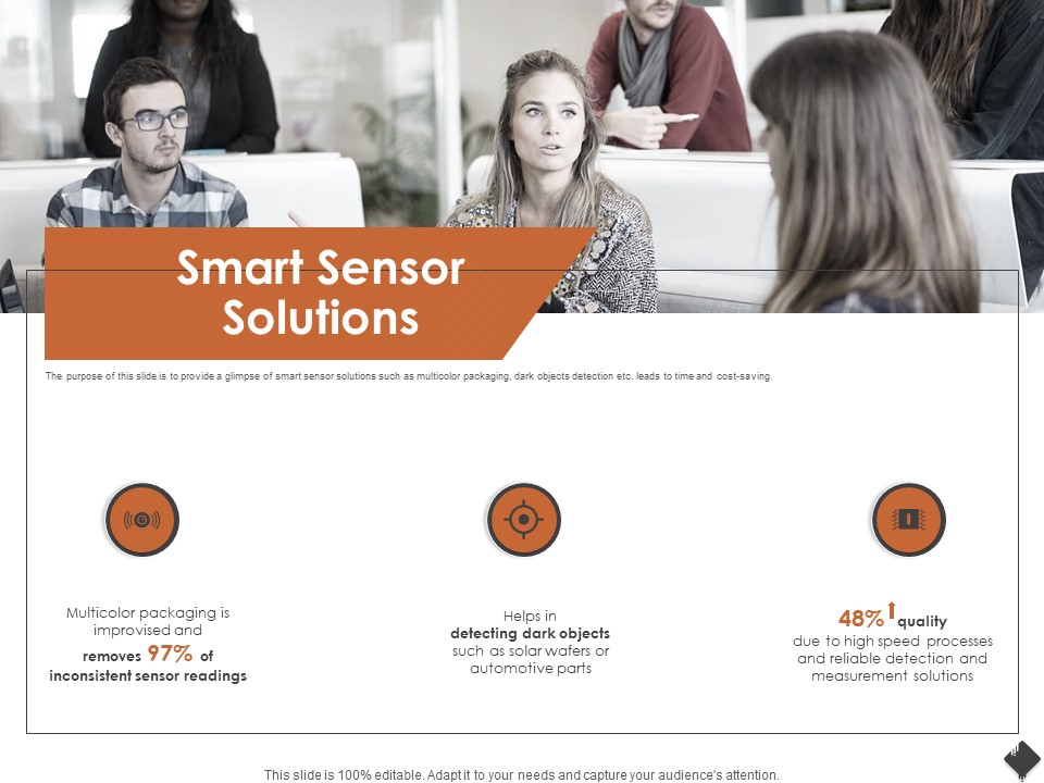 Automation Techniques And Solutions For Business Smart Sensor Solutions Ppt Icon Samples PDF