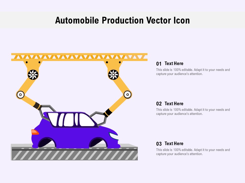 Automobile Production Vector Icon Ppt PowerPoint Presentation Ideas Structure