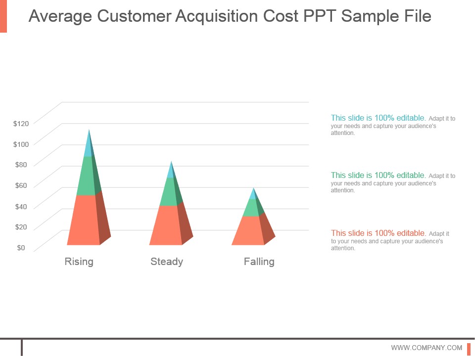 Average Customer Acquisition Cost Ppt Sample File