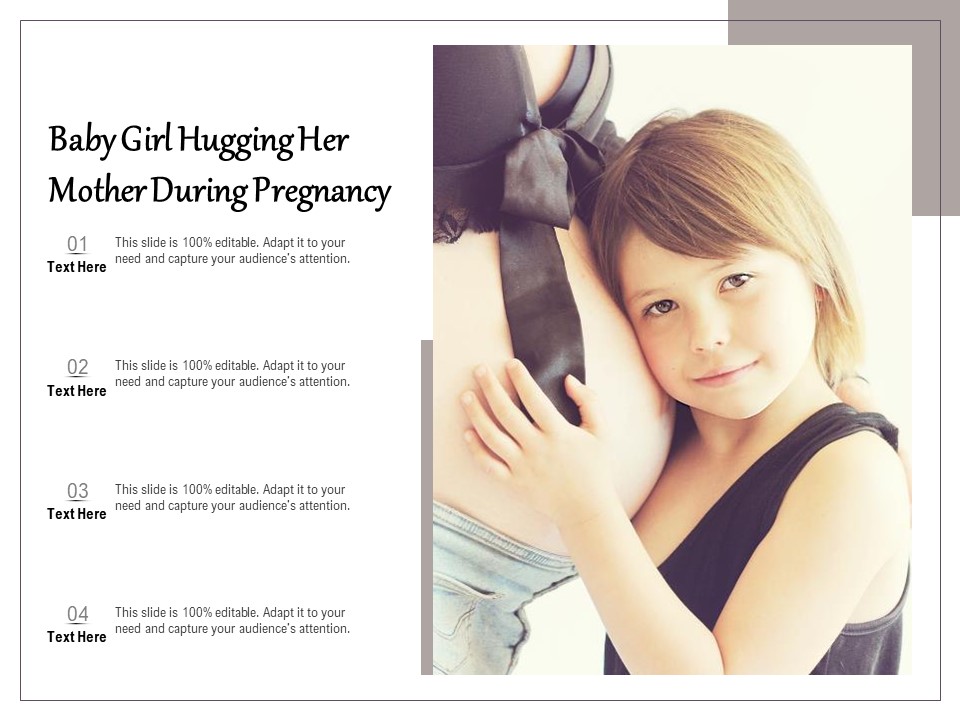 Baby Girl Hugging Her Mother During Pregnancy Ppt PowerPoint Presentation Portfolio Professional PDF