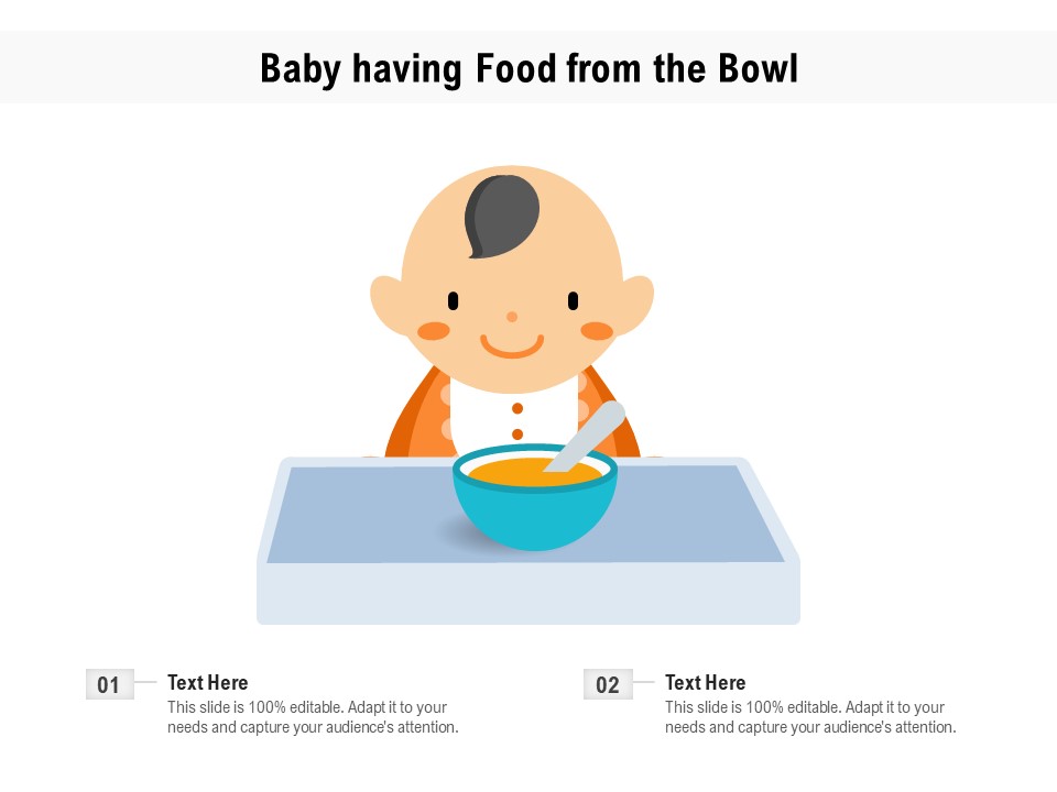 Baby Having Food From The Bowl Ppt PowerPoint Presentation Gallery Maker PDF