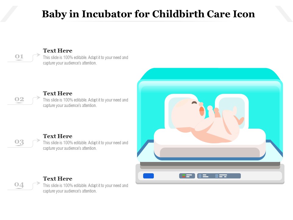 Baby In Incubator For Childbirth Care Icon Ppt PowerPoint Presentation Show Good PDF