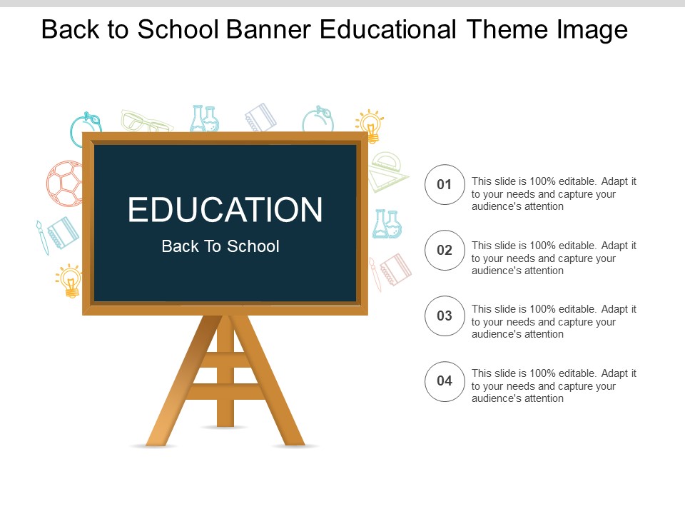 Back To School Banner Educational Theme Image Ppt PowerPoint Presentation Slides File Formats