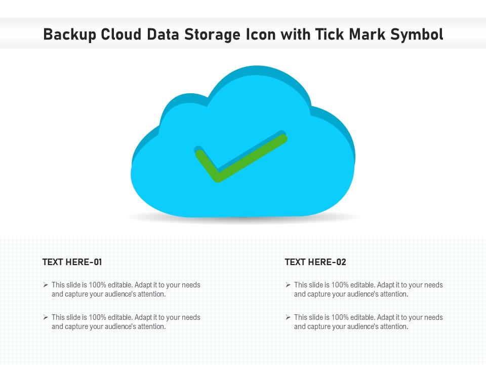 Backup Cloud Data Storage Icon With Tick Mark Symbol Ppt PowerPoint Presentation Gallery Professional PDF