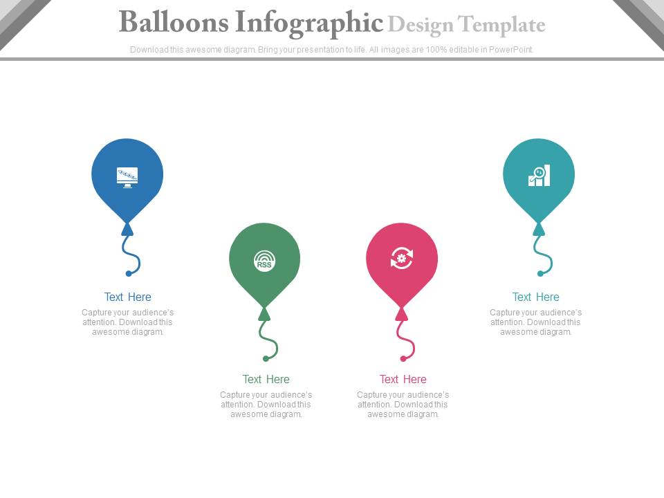 Balloons Infographic Design Template Powerpoint Template