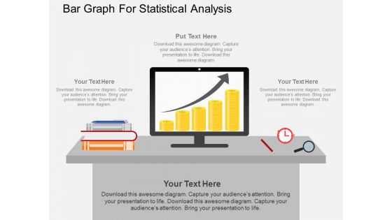 Bar Graph For Statistical Analysis Powerpoint Template
