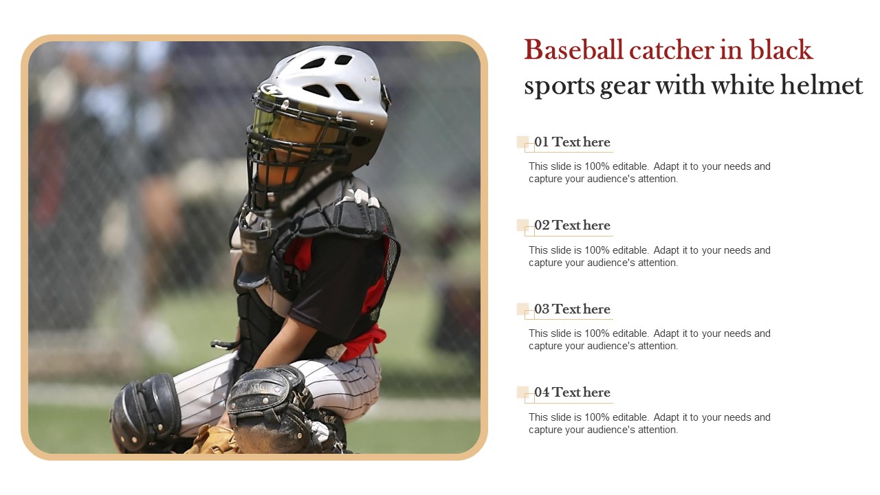 Baseball Catcher In Black Sports Gear With White Helmet Pictures PDF