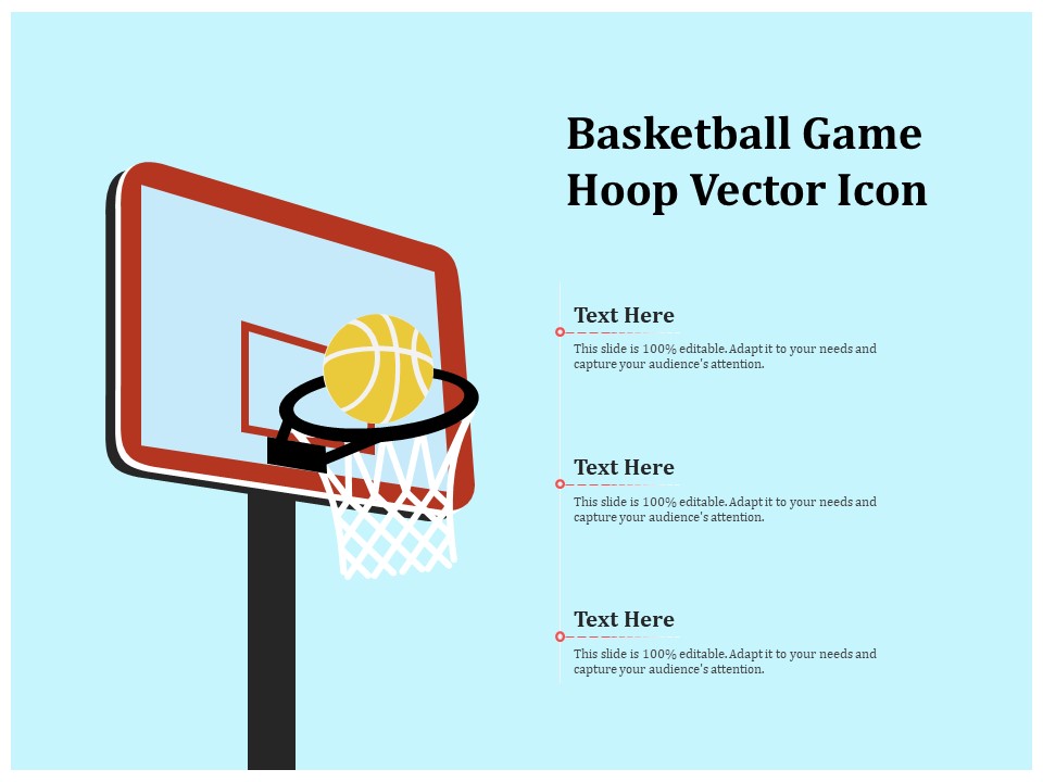 Basketball Game Hoop Vector Icon Ppt PowerPoint Presentation Outline Graphics Design PDF