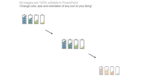 Battery Chart With Percentage Values For Comparison PowerPoint Slides