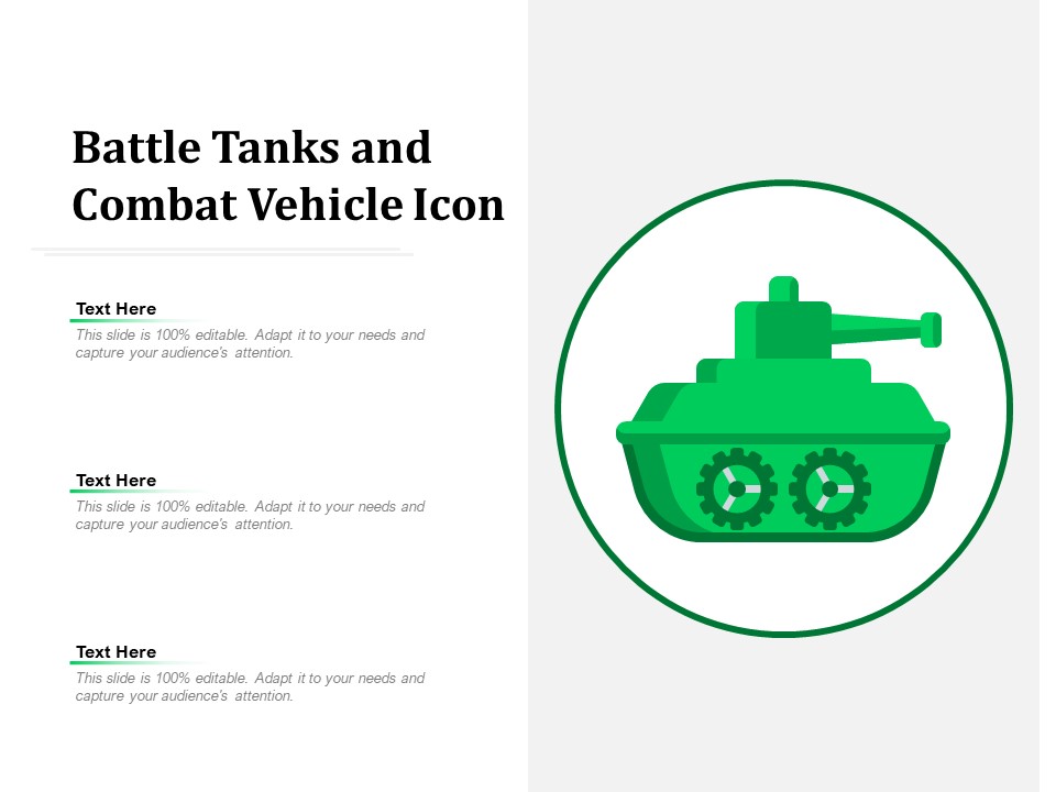 Battle Tanks And Combat Vehicle Icon Ppt PowerPoint Presentation Layouts Designs Download PDF