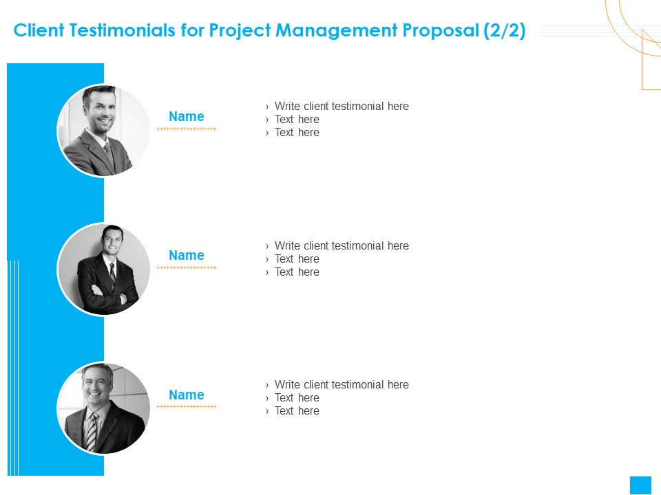 Benefits Realization Management Client Testimonials For Project Management Proposal Teamwork Diagrams PDF