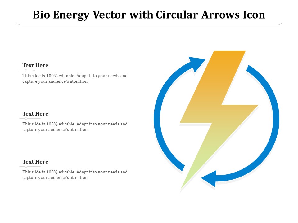 Bio Energy Vector With Circular Arrows Icon Ppt PowerPoint Presentation File Information PDF