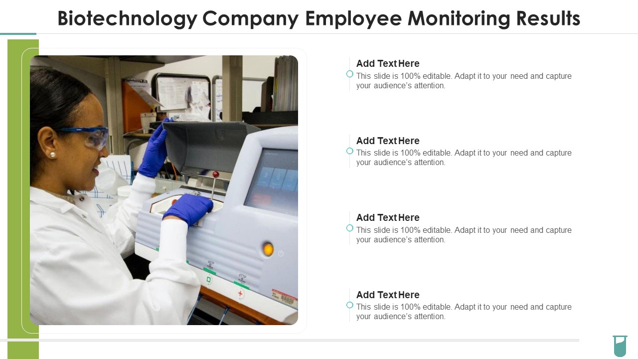 Biotechnology Company Employee Monitoring Results Demonstration PDF