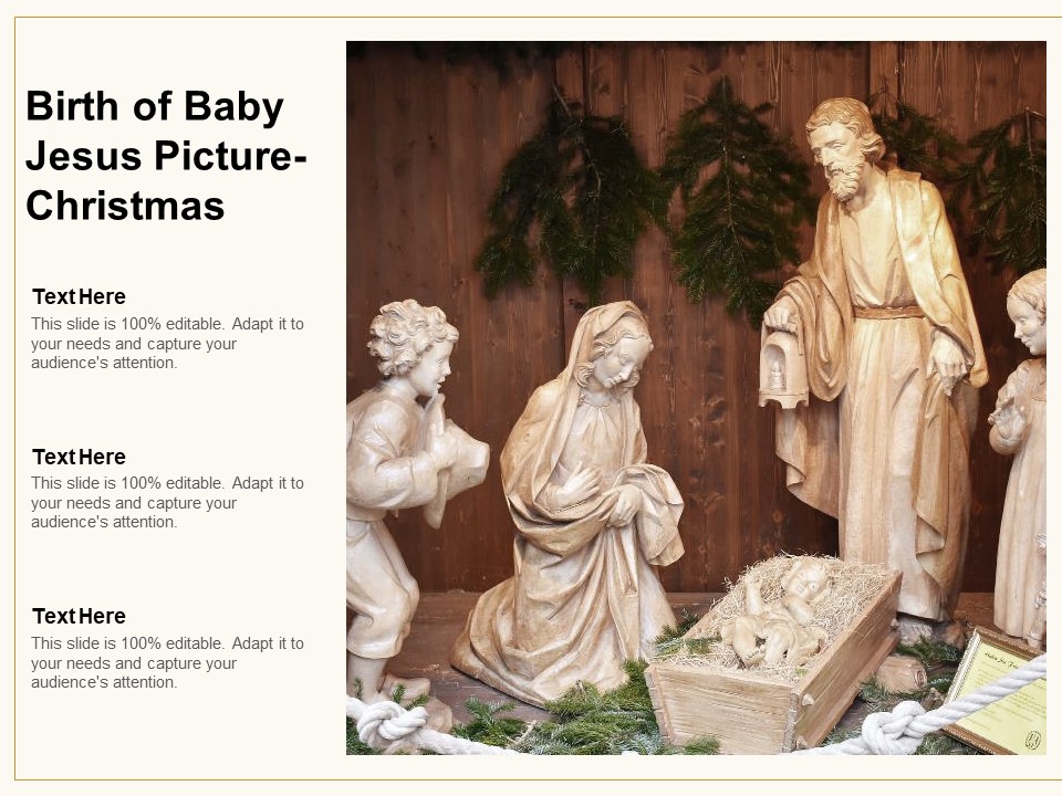Birth Of Baby Jesus Picture Christmas Ppt PowerPoint Presentation Slides Demonstration