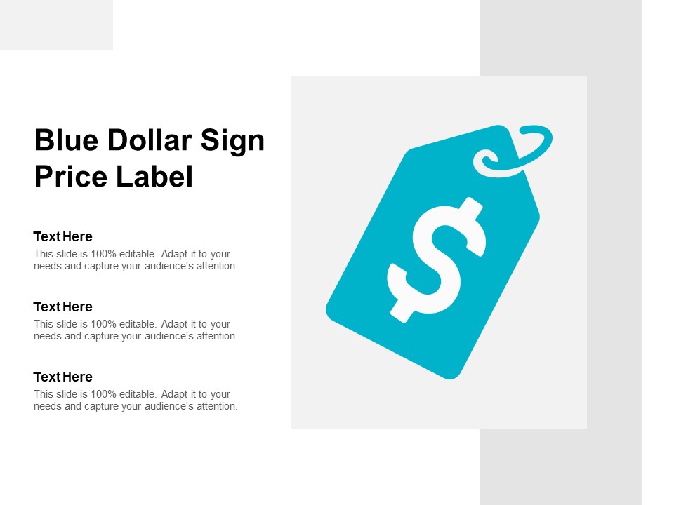 Blue Dollar Sign Price Label Ppt PowerPoint Presentation Infographic Template Graphics Design