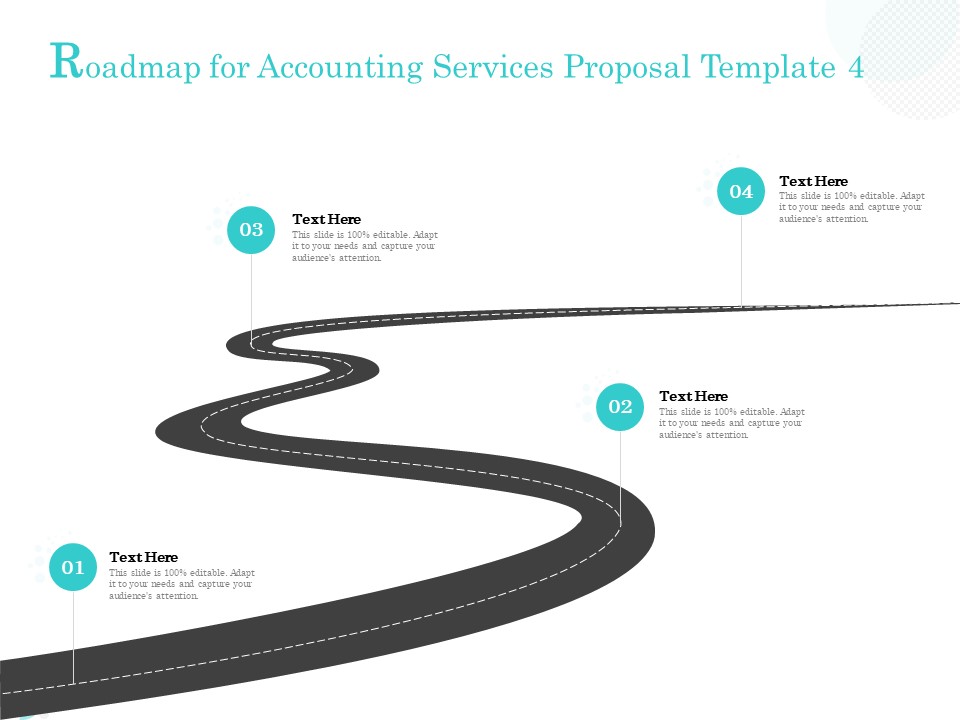 Bookkeeping Roadmap For Accounting Services Proposal Template Four Process Ppt PowerPoint Presentation File Graphics PDF