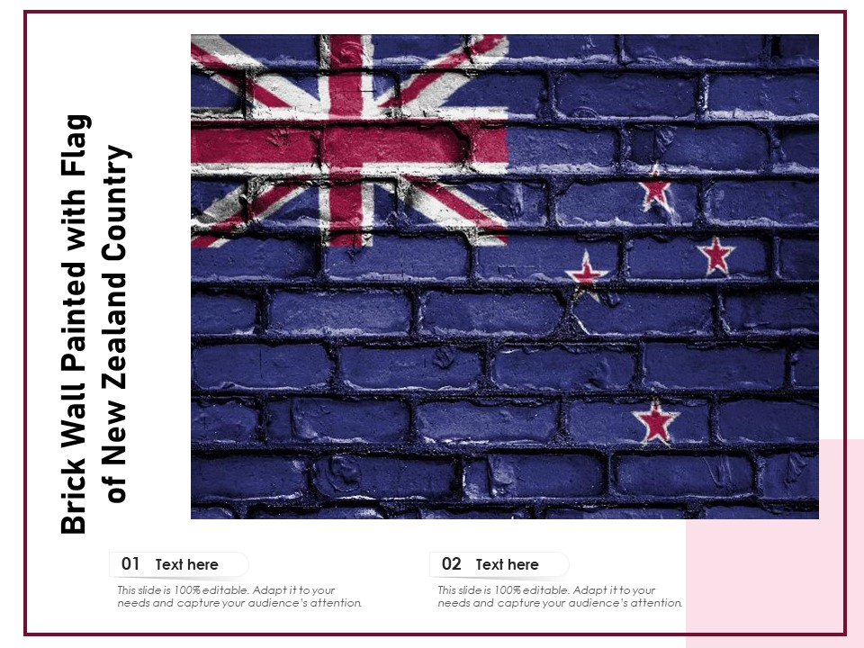 Brick Wall Painted With Flag Of New Zealand Country Ppt PowerPoint Presentation Diagram Ppt PDF