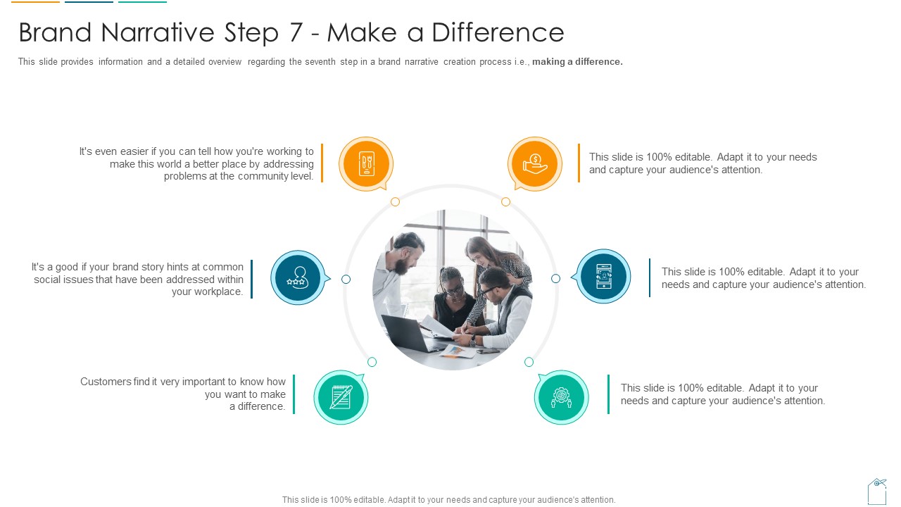 Brief About Brand Narrative Creation Process Brand Narrative Step 7 Make A Difference Ppt Gallery Clipart Images Pdf