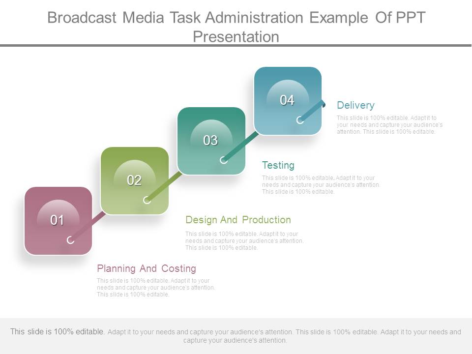 Broadcast Media Task Administration Example Of Ppt Presentation