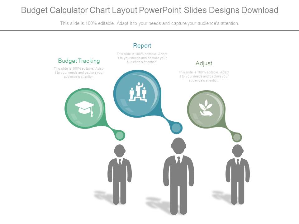 Budget Calculator Chart Layout Powerpoint Slides Designs Download