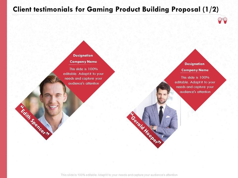Build A Gaming Computer Client Testimonials For Gaming Product Building Proposal Teamwork Diagrams PDF