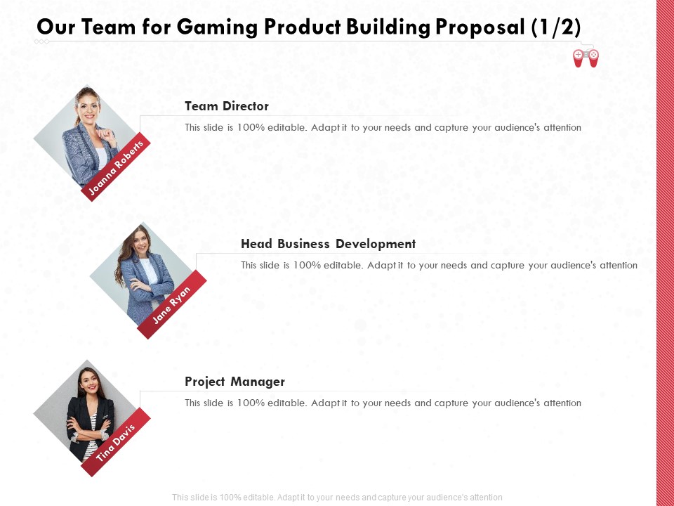 Build A Gaming Computer Our Team For Gaming Product Building Proposal Teamwork Guidelines PDF