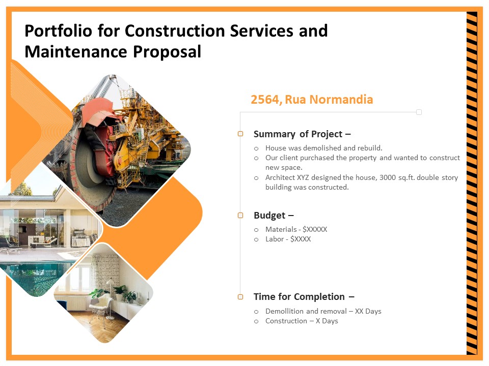 Building Assembly Conservation Solutions Portfolio For Construction Services And Maintenance Proposal Introduction PDF